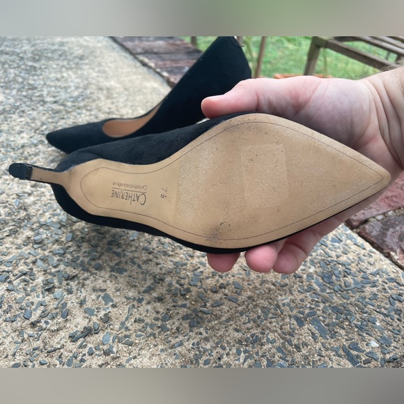 Black Velvet Catherine Malandrino Heels - Picture 10 of 10